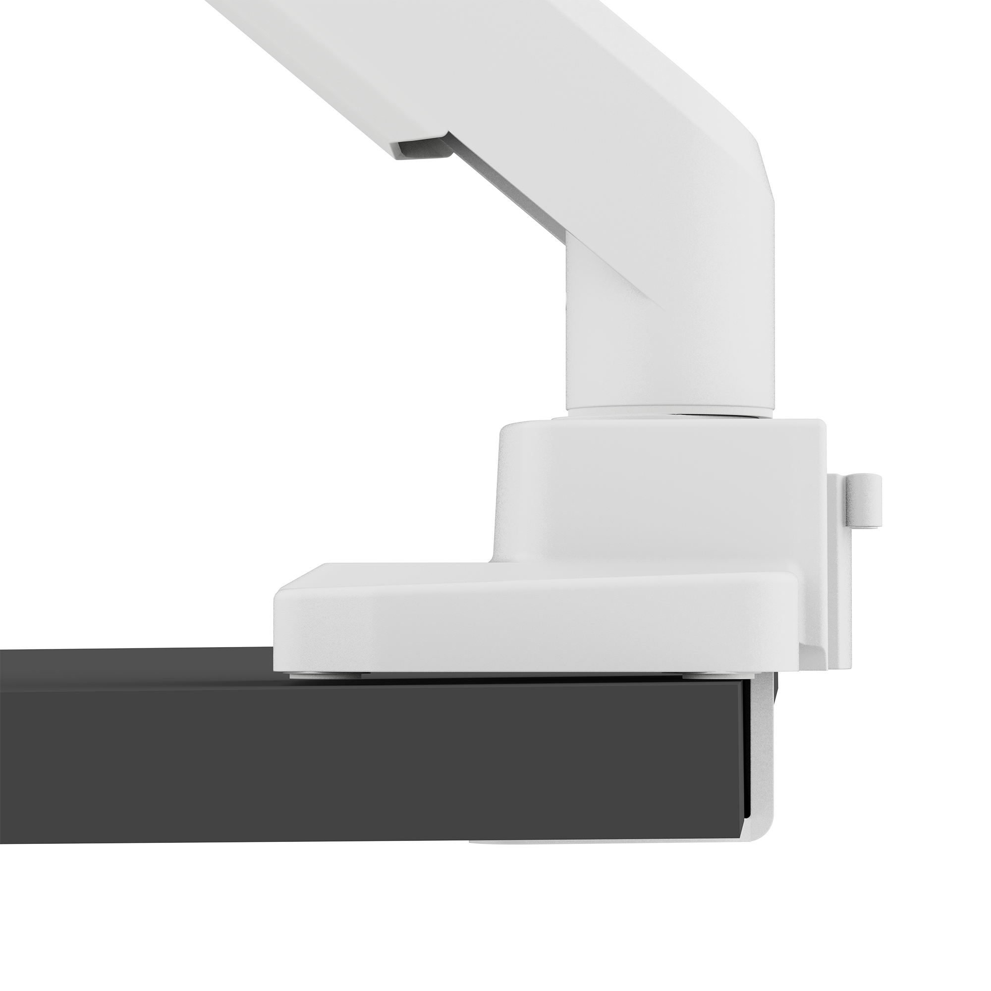 PS2S White Heavy-Duty Single Monitor Arm Mount
