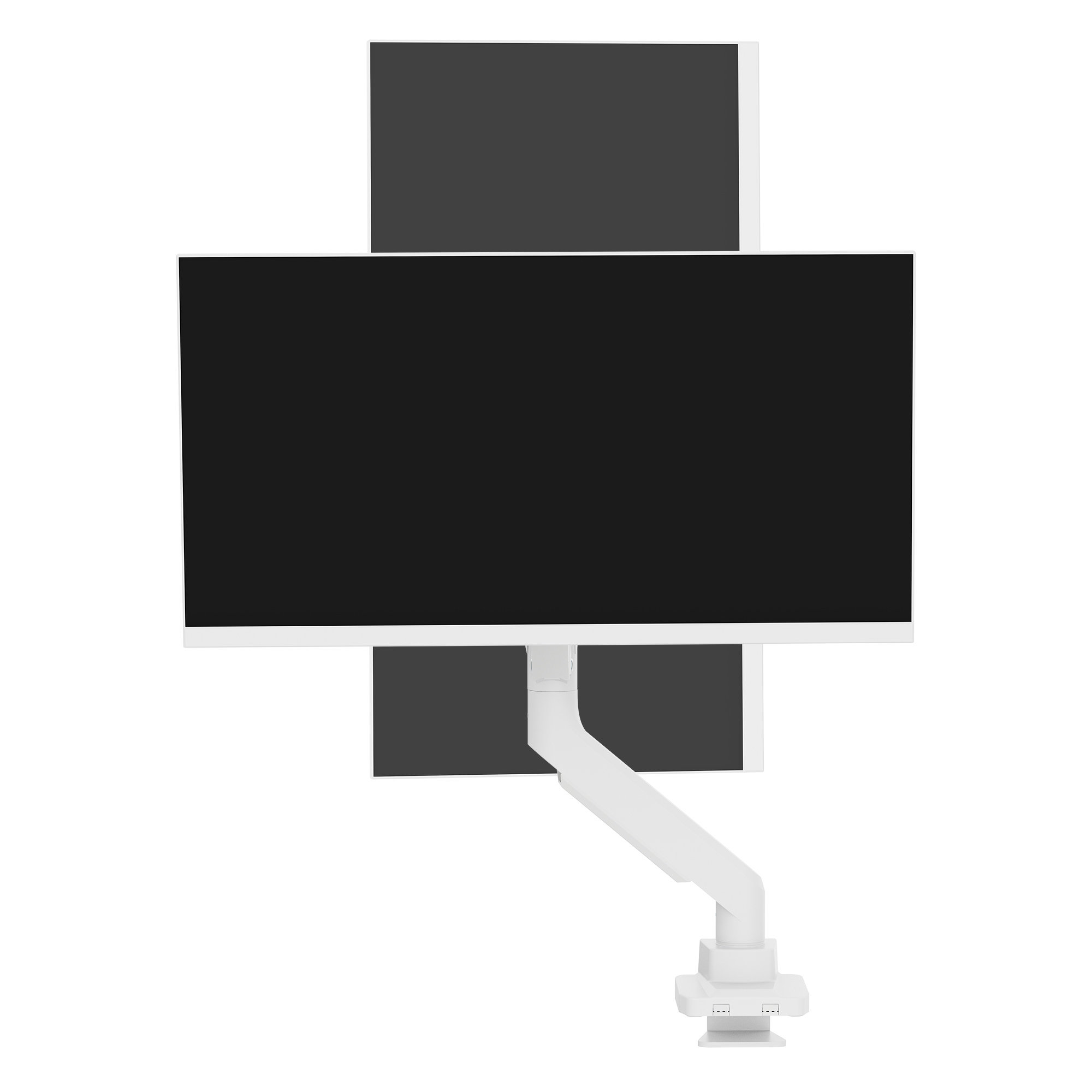 PS2S White Heavy-Duty Single Monitor Arm Mount