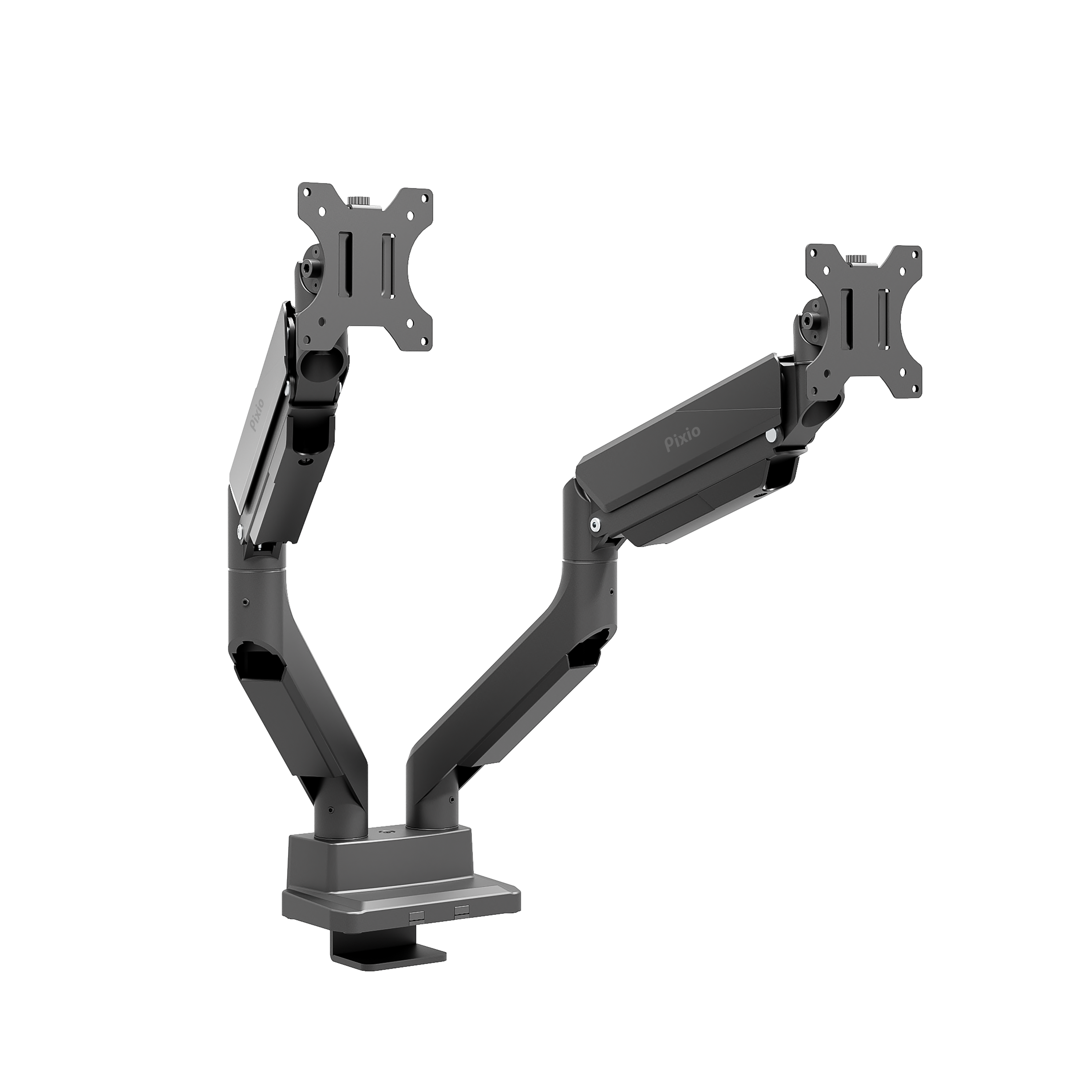 Pixio PS2D | Premium Dual Monitor Gas Powered Spring Arm Stand Pixio PS2D | Premium Dual Monitor Gas Powered Spring Arm Stand