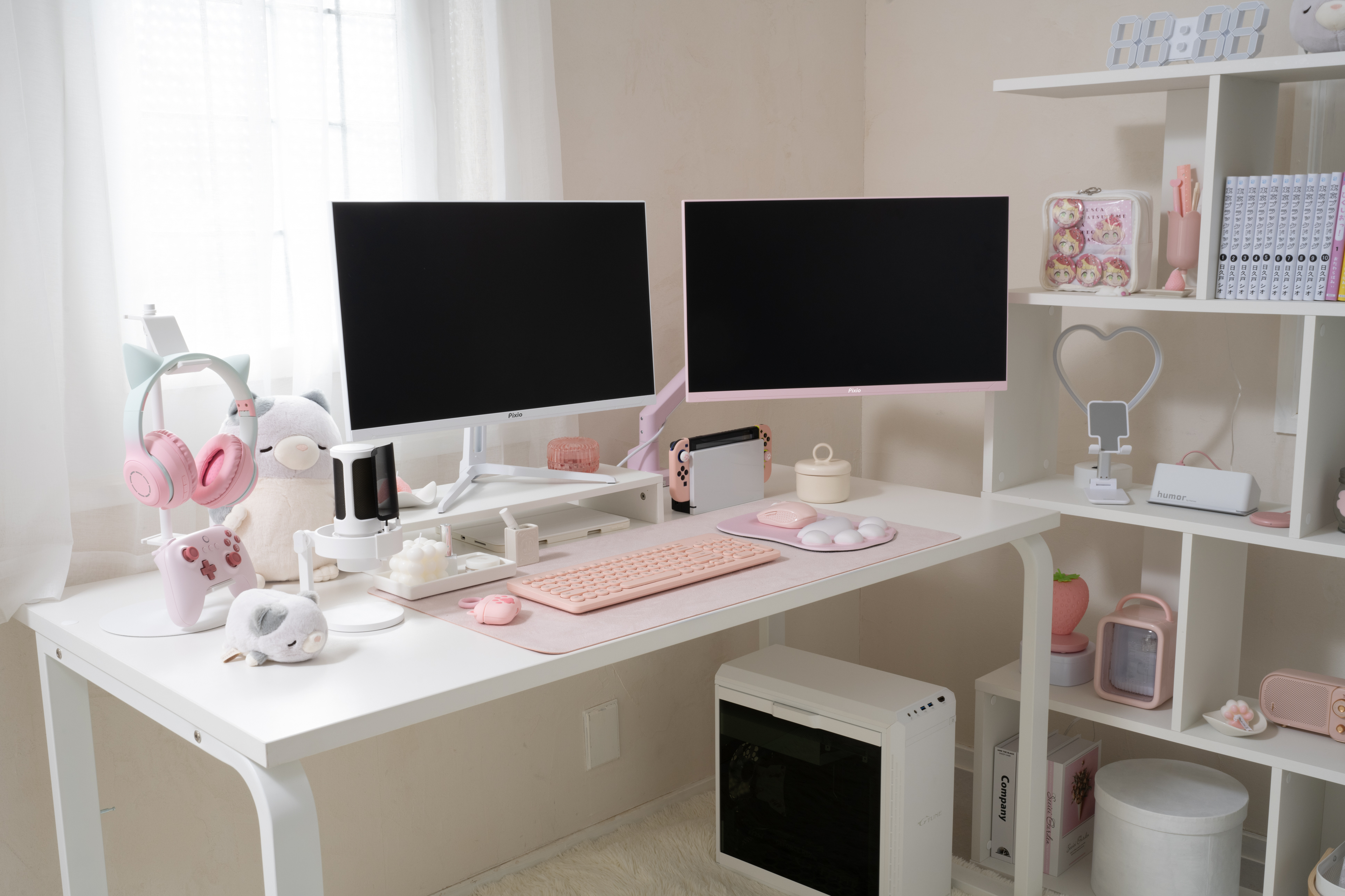 Pixio Pink Monitor Powerhouse: PX248 WAVE & Matching Arm