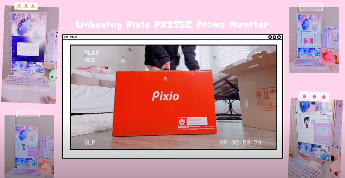 [4K] Unboxing Pixio PX275C Prime Monitor + DIY It Pink + Gameplay: Needy Steamer Overload 💕🌸