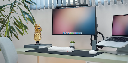 Productivity IKEA Mac Desk Setup with the PX275C Prime
