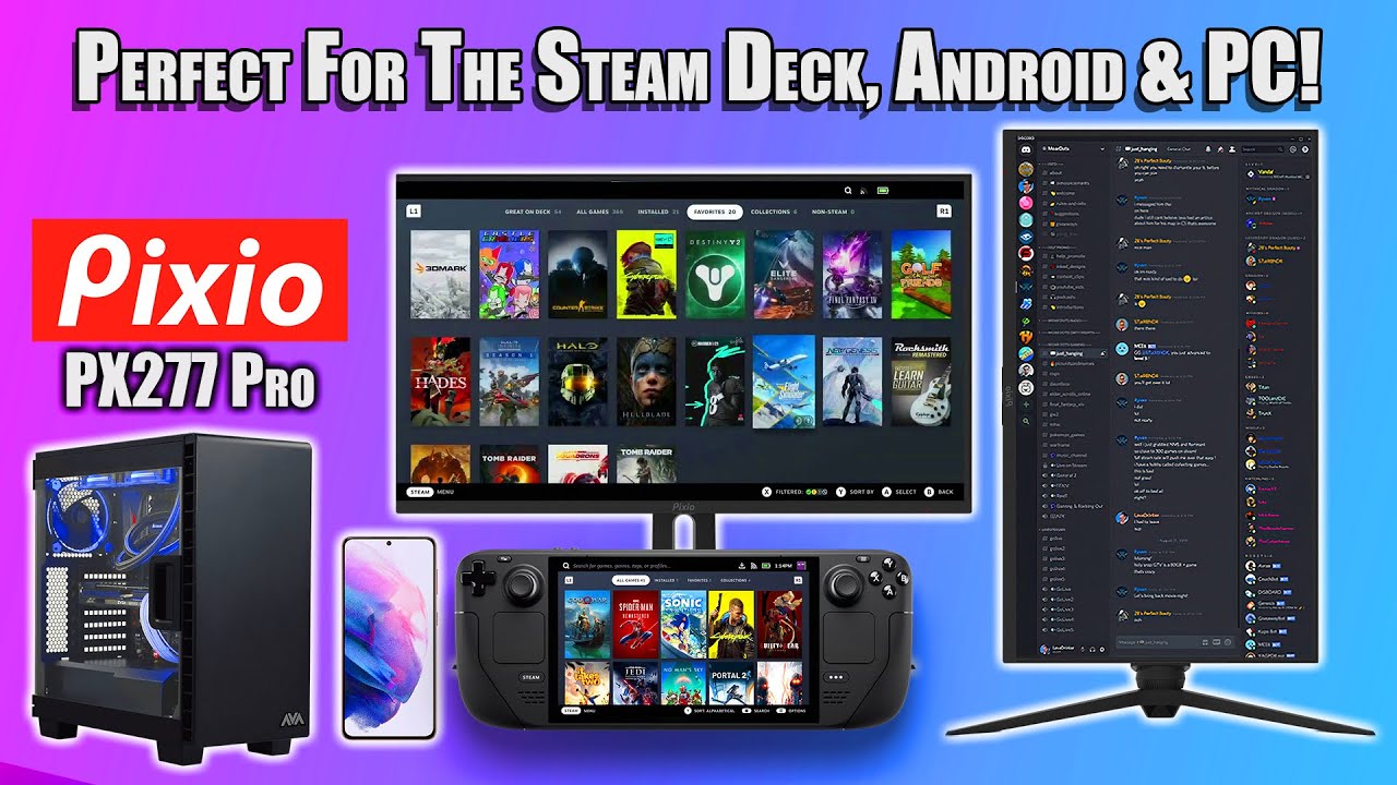 Pixio PX277 Pro Our New Favorite Monitor For The Steam Deck, Android & PC! Hands-On