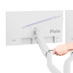 PS2D White Dual Monitor Arm Mount
