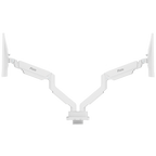 PS2D White Dual Monitor Arm Mount