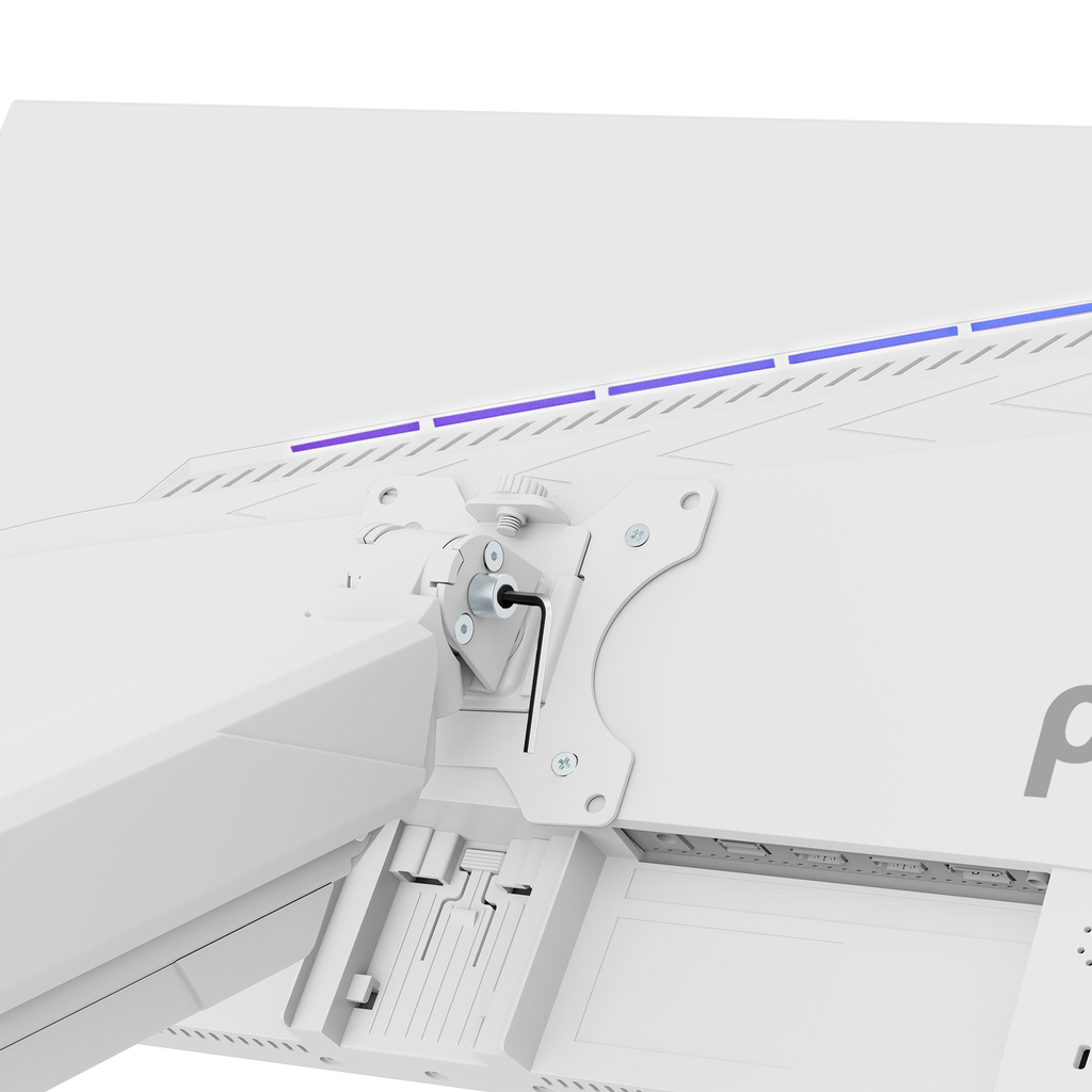 PS2S White Heavy-Duty Single Monitor Arm Mount