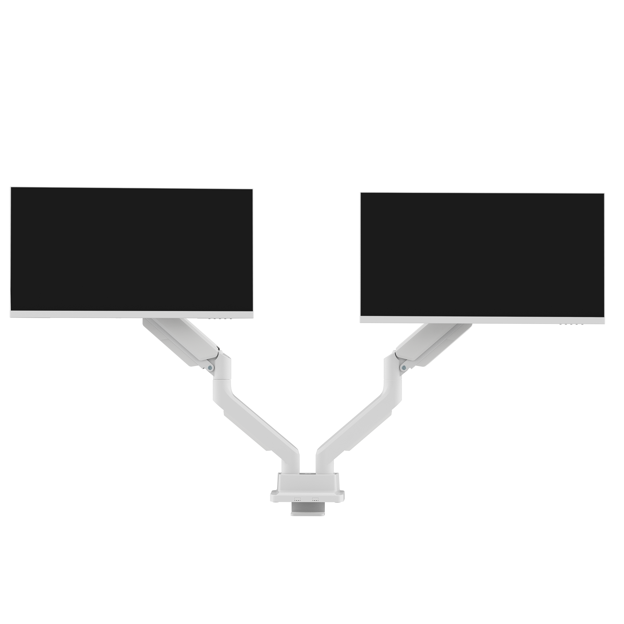 PS2D White Dual Monitor Arm Mount - Certified Refurbished