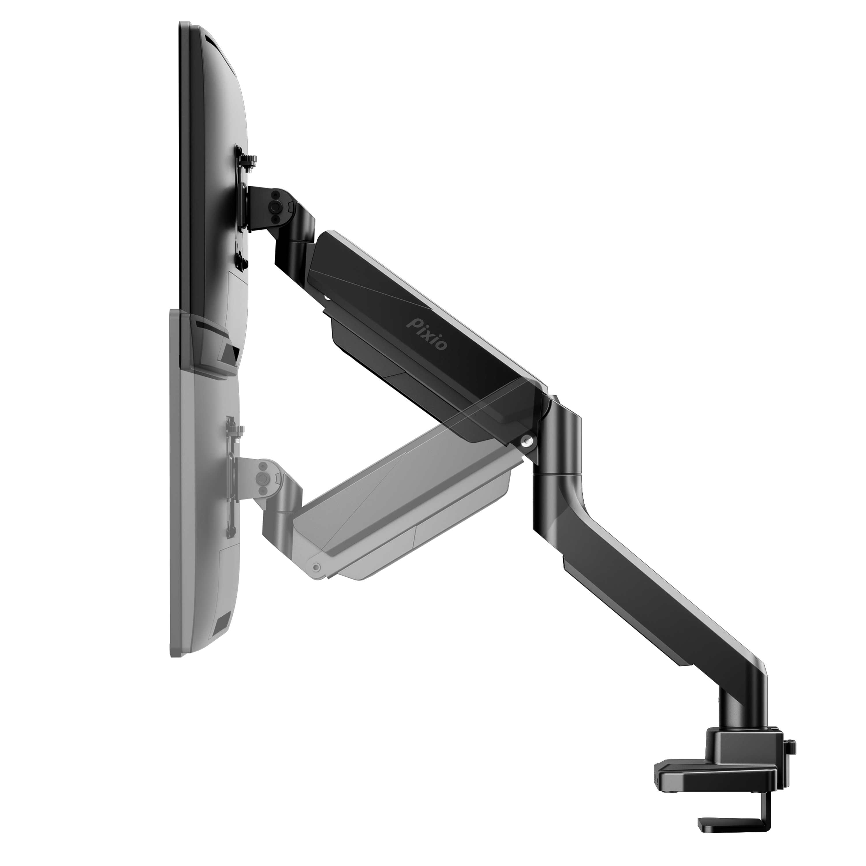 Pixio PS2S | Premium Single Monitor Gas Powered Spring Arm Mount