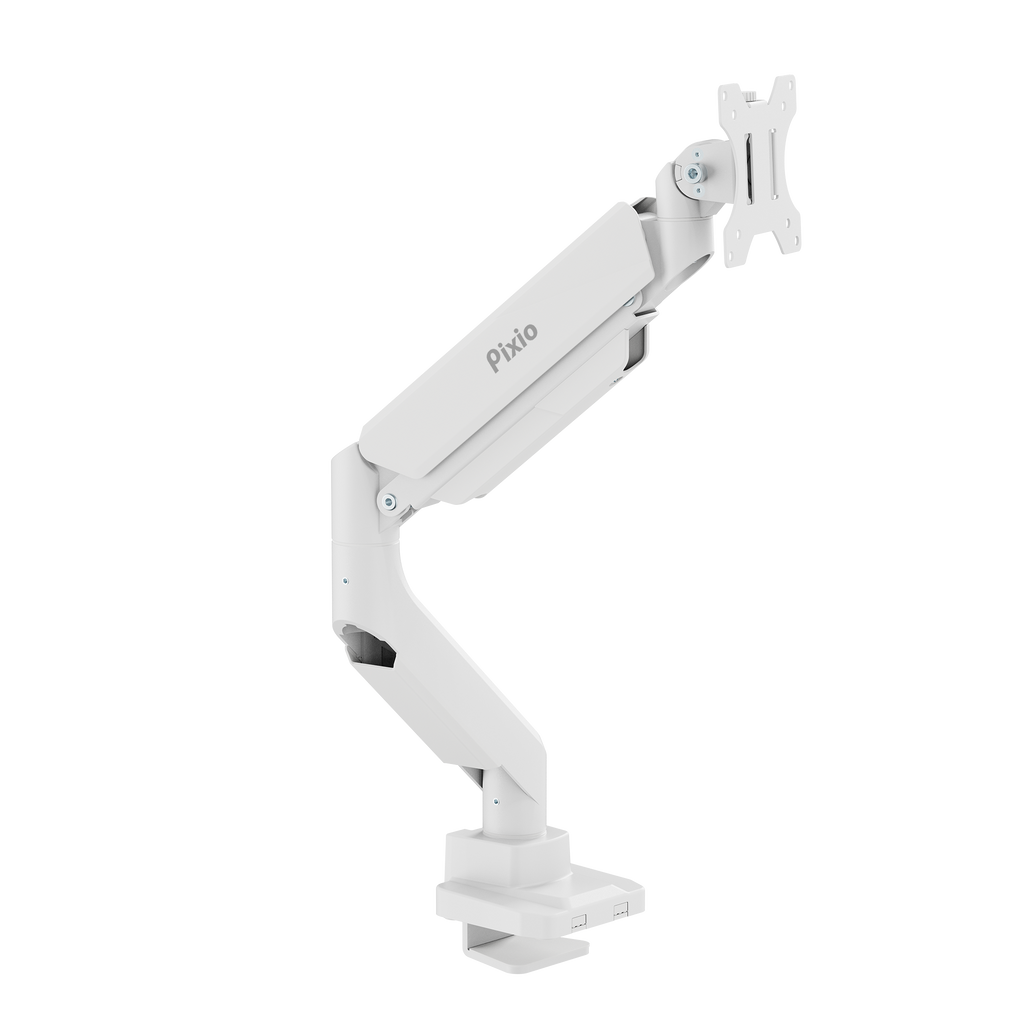 PS2S White Heavy-Duty Single Monitor Arm Mount