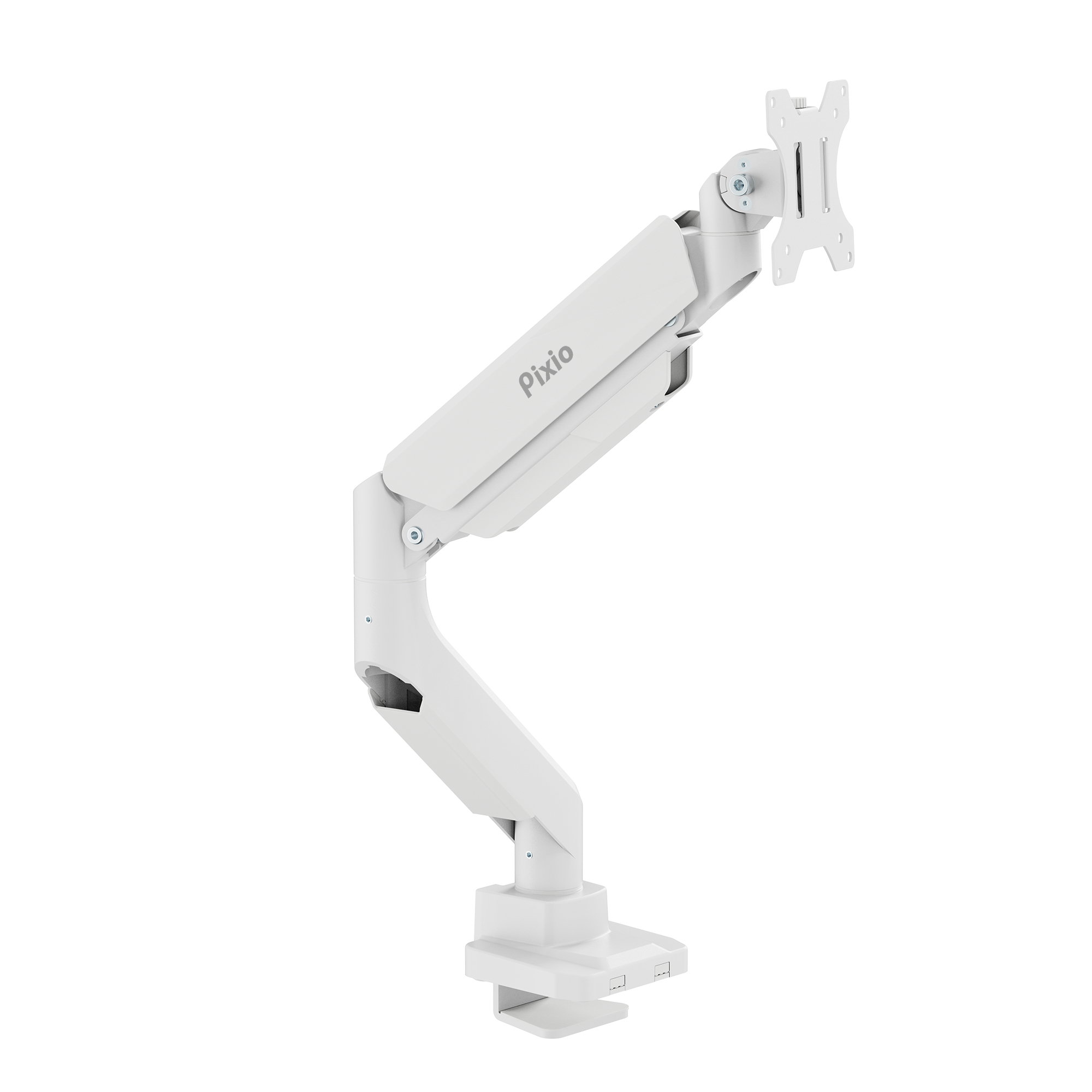 PS2S White Heavy-Duty Single Monitor Arm Mount