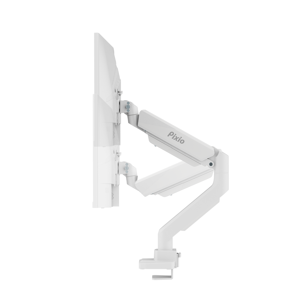 PS2S White Heavy-Duty Single Monitor Arm Mount