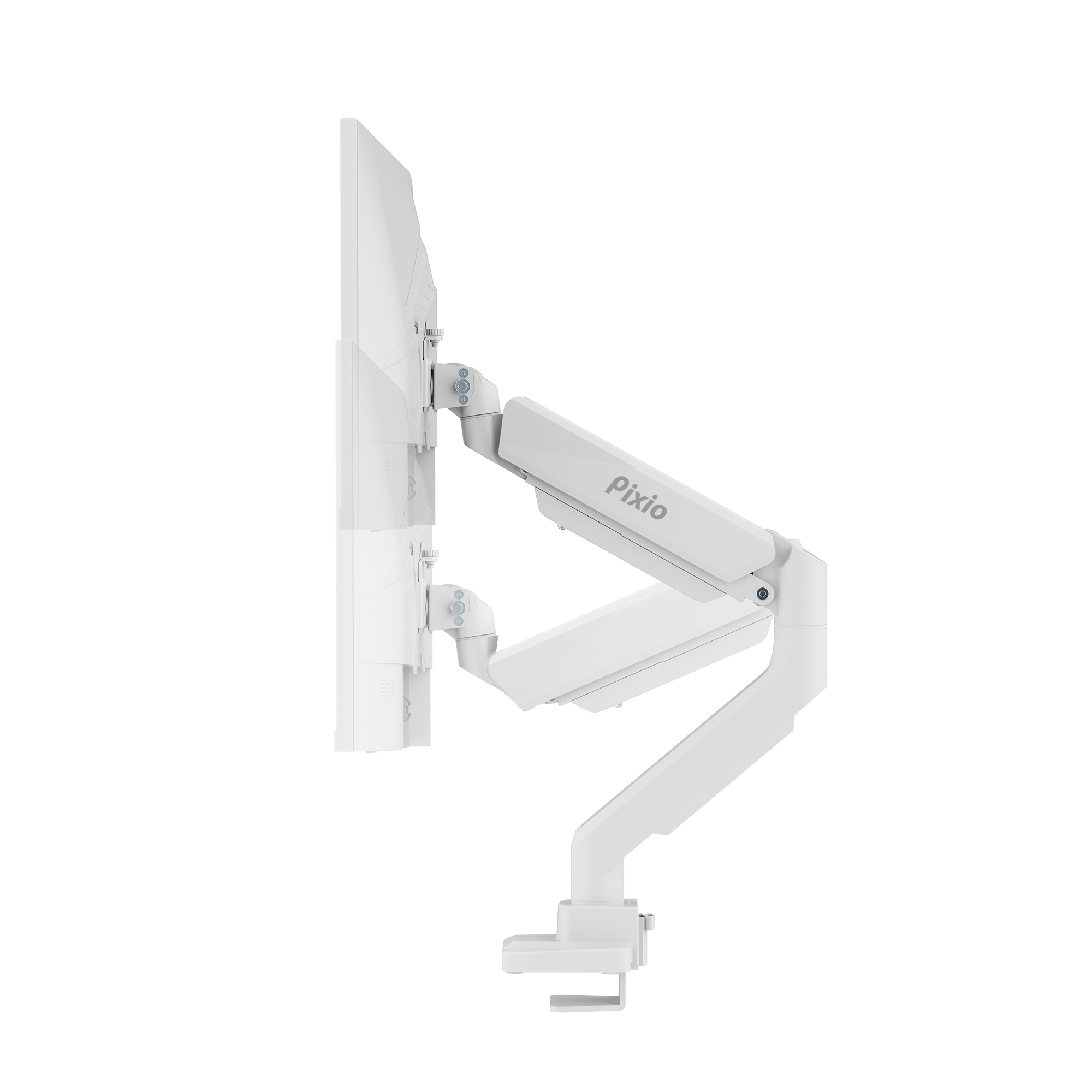 PS2S White Heavy-Duty Single Monitor Arm Mount