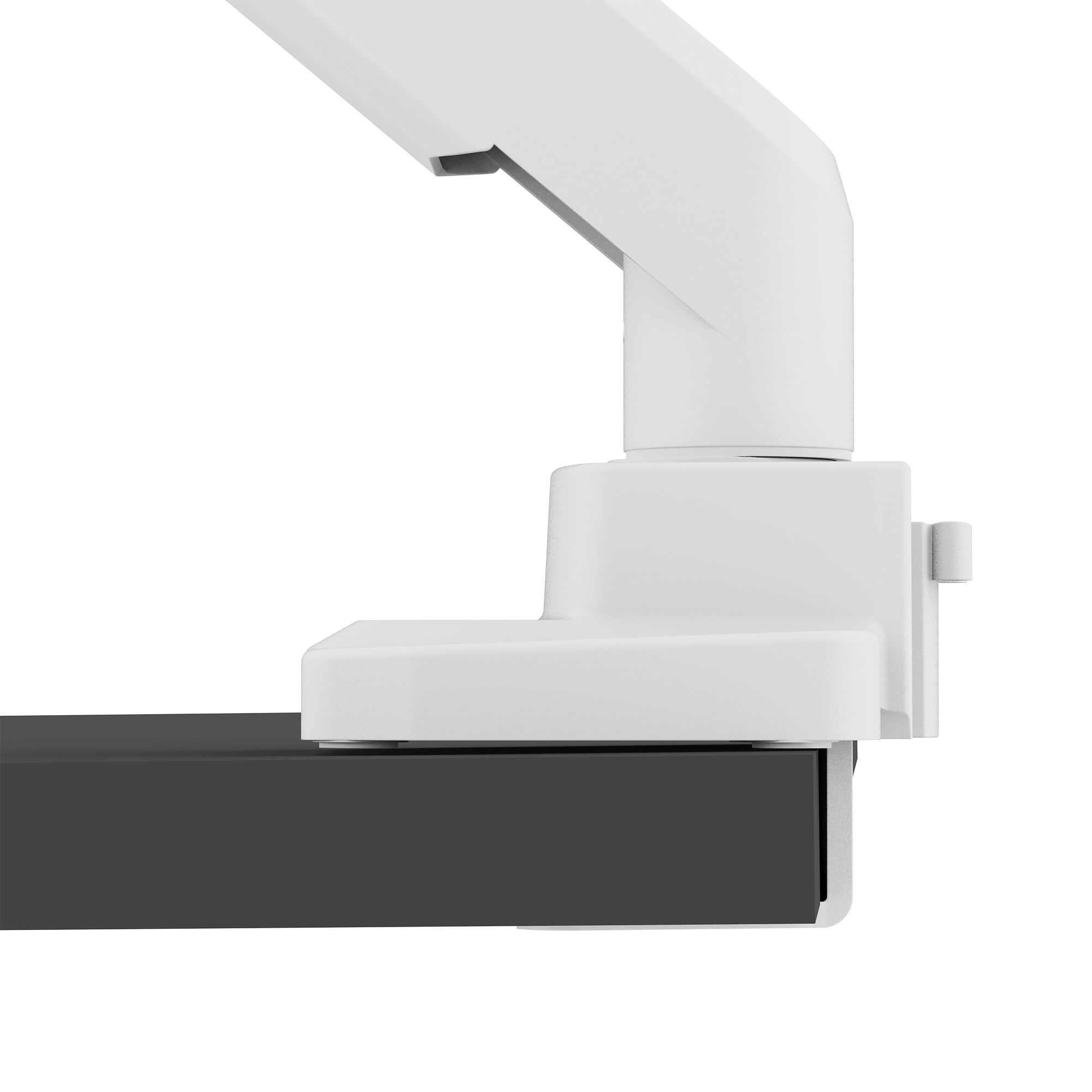 PS2S White Heavy-Duty Single Monitor Arm Mount - Certified Refurbished