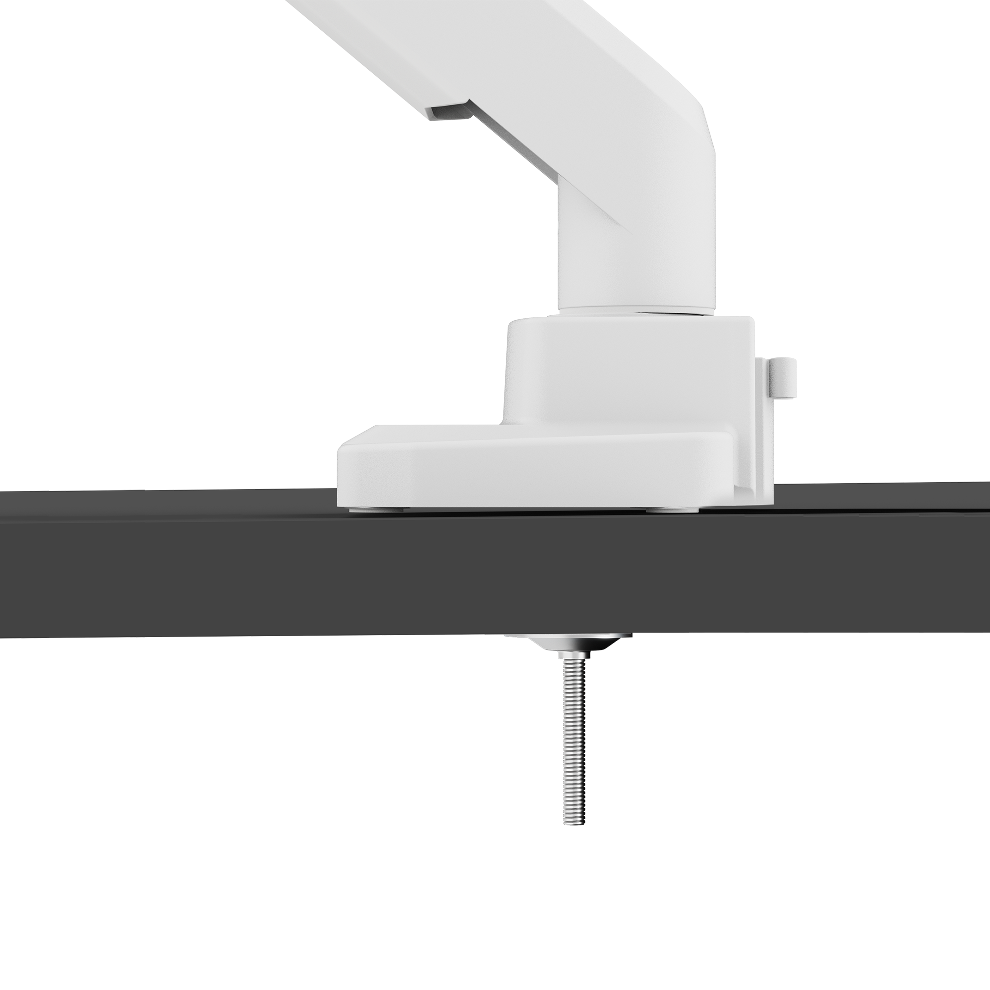 PS2S White Heavy-Duty Single Monitor Arm Mount