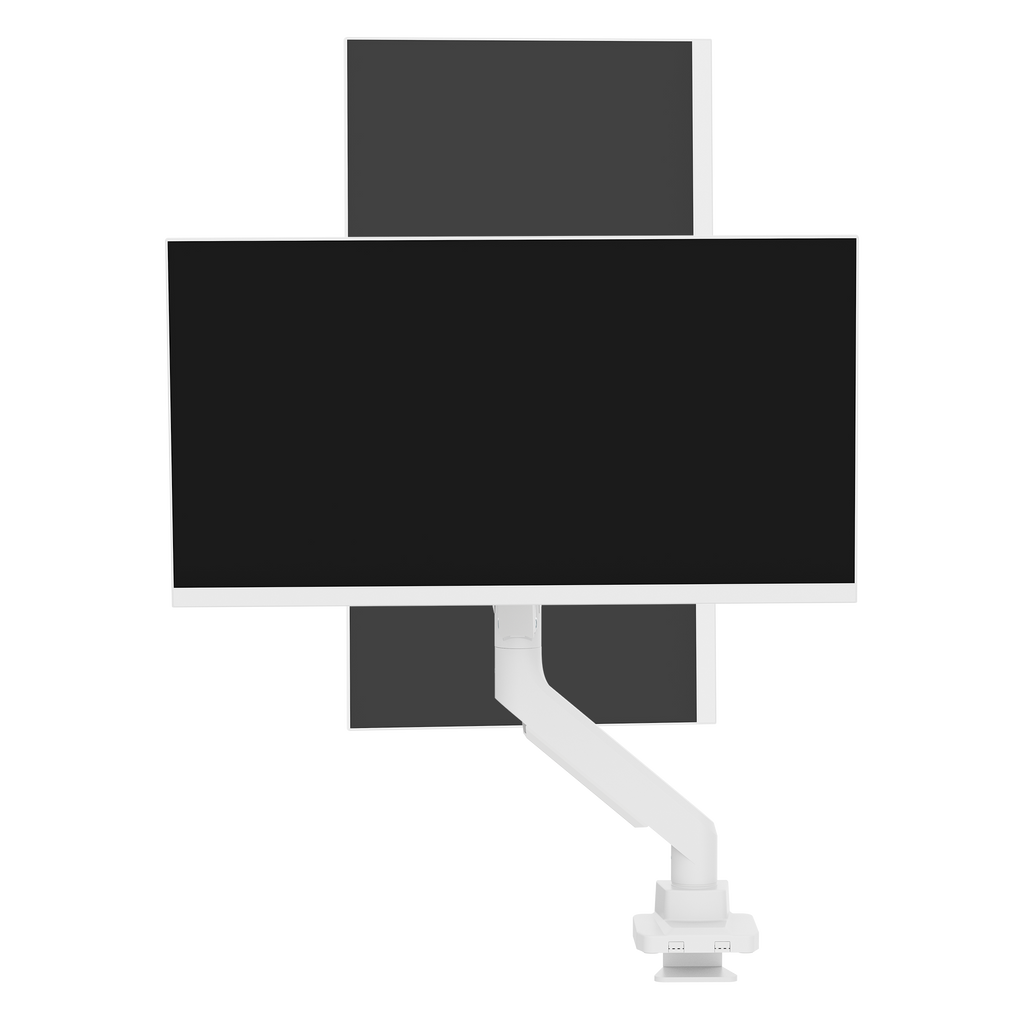 PS2S White Heavy-Duty Single Monitor Arm Mount