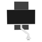 PS2S White Heavy-Duty Single Monitor Arm Mount