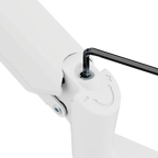 PS2S White Heavy-Duty Single Monitor Arm Mount