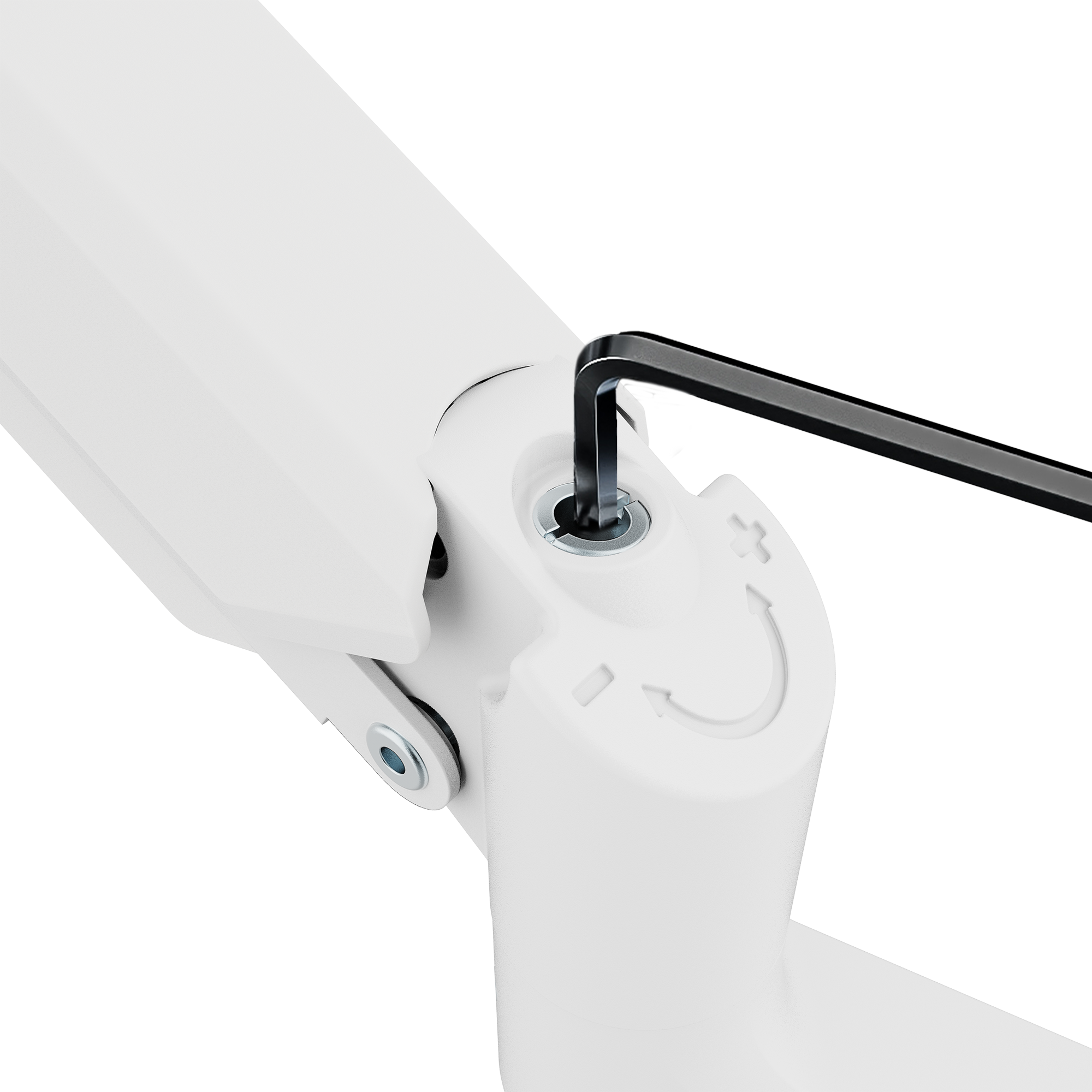 PS2S White Heavy-Duty Single Monitor Arm Mount