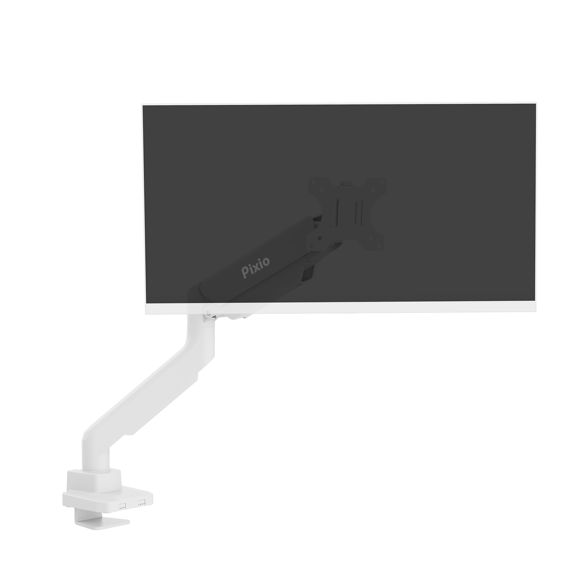 PS2S White Heavy-Duty Single Monitor Arm Mount