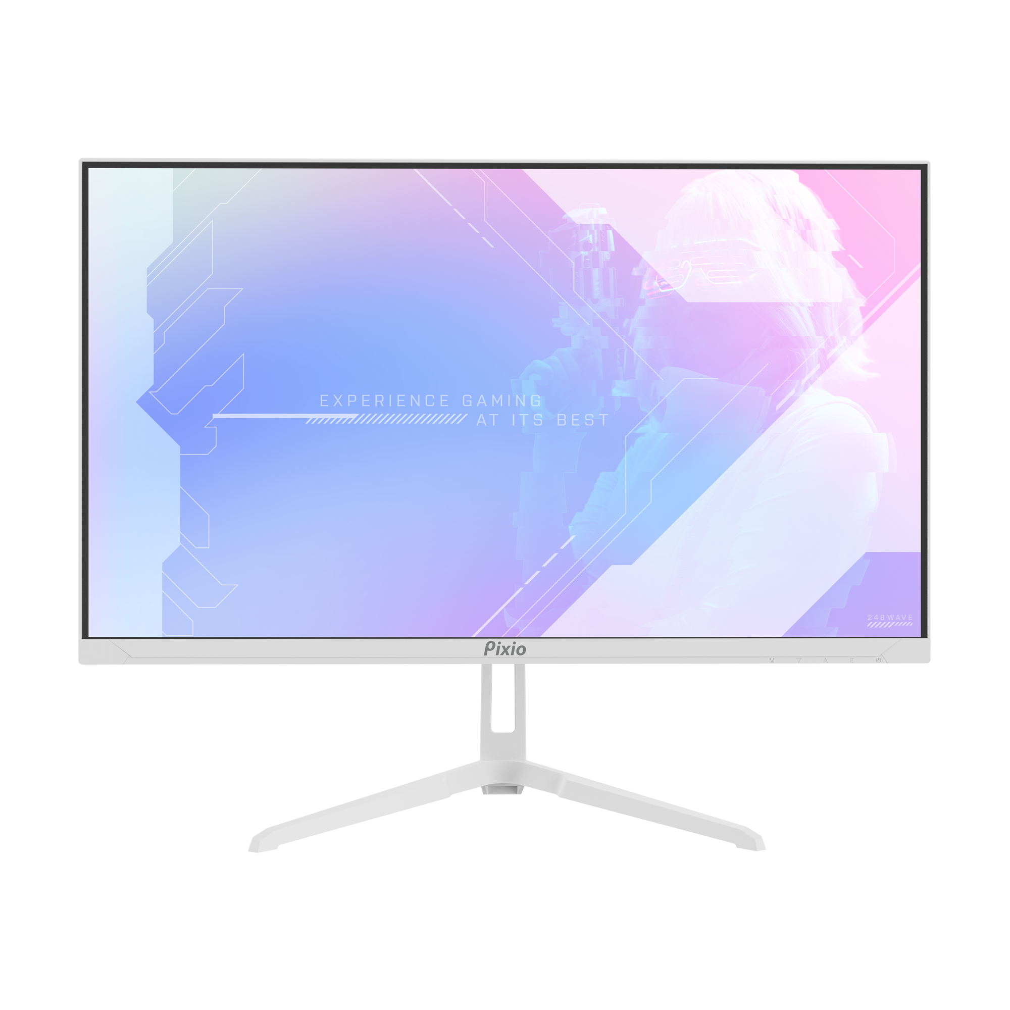 Pixio PX248 Wave White ゲーミングモニタ 200Hz PX248WAVEW / ホワイト | 23.8インチ 200Hz FHD FastIPS