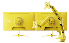 Dual PX248 Wave Yellow + Dual Wave Yellow Monitor Arm