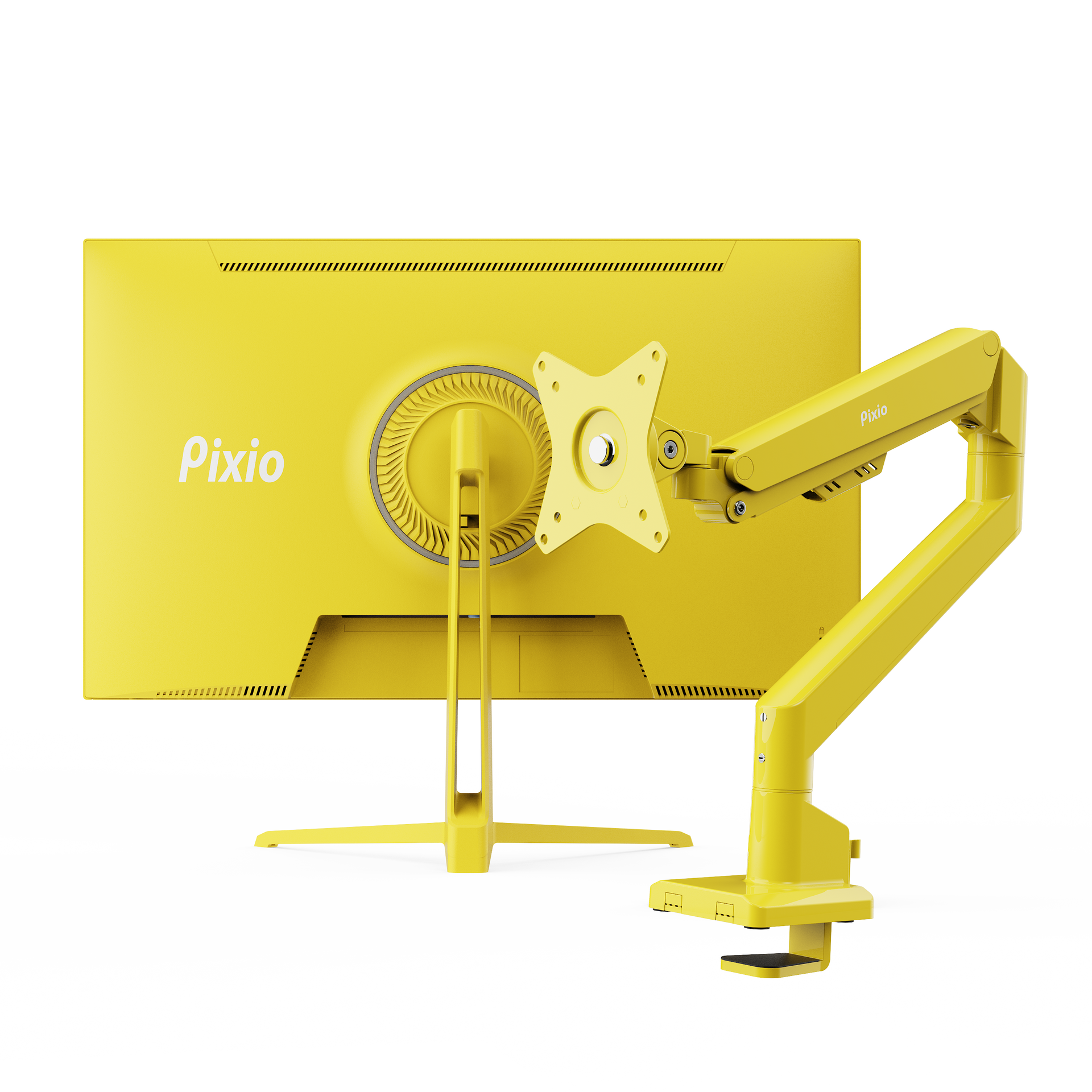 from arms monitor and monitors gaming Yellow-colored モニターアーム Yellow Wave PS1D Pixio Pixio now are モニターアーム