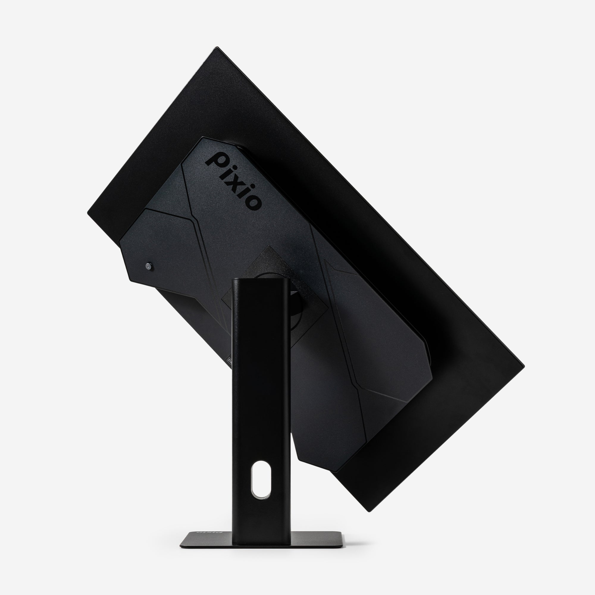 PX277OLEDMAXV2 27 In. Luma OLED Aura computer monitor in angled rotation showcasing the backside