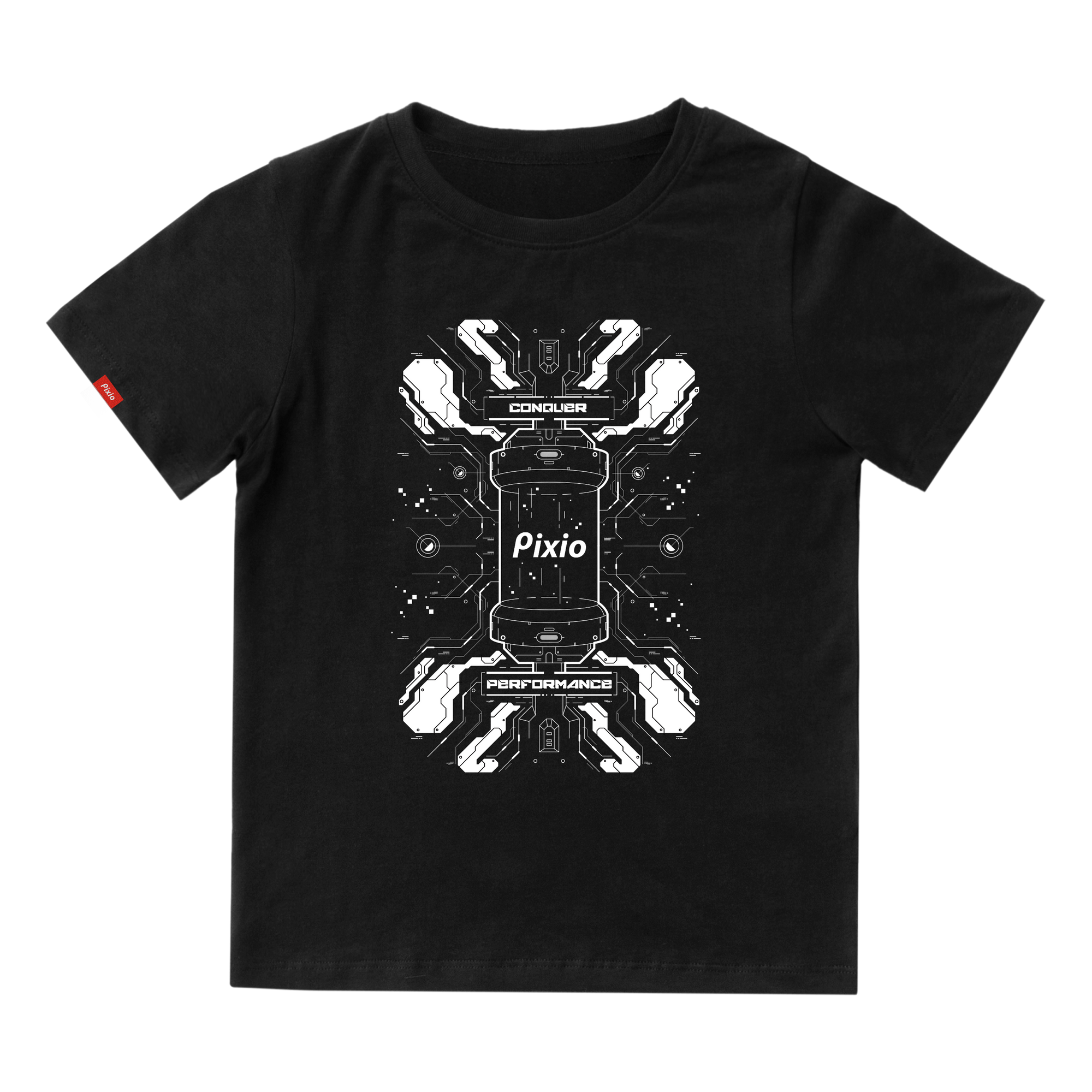 Lab T-Shirt: White Graphic on Black