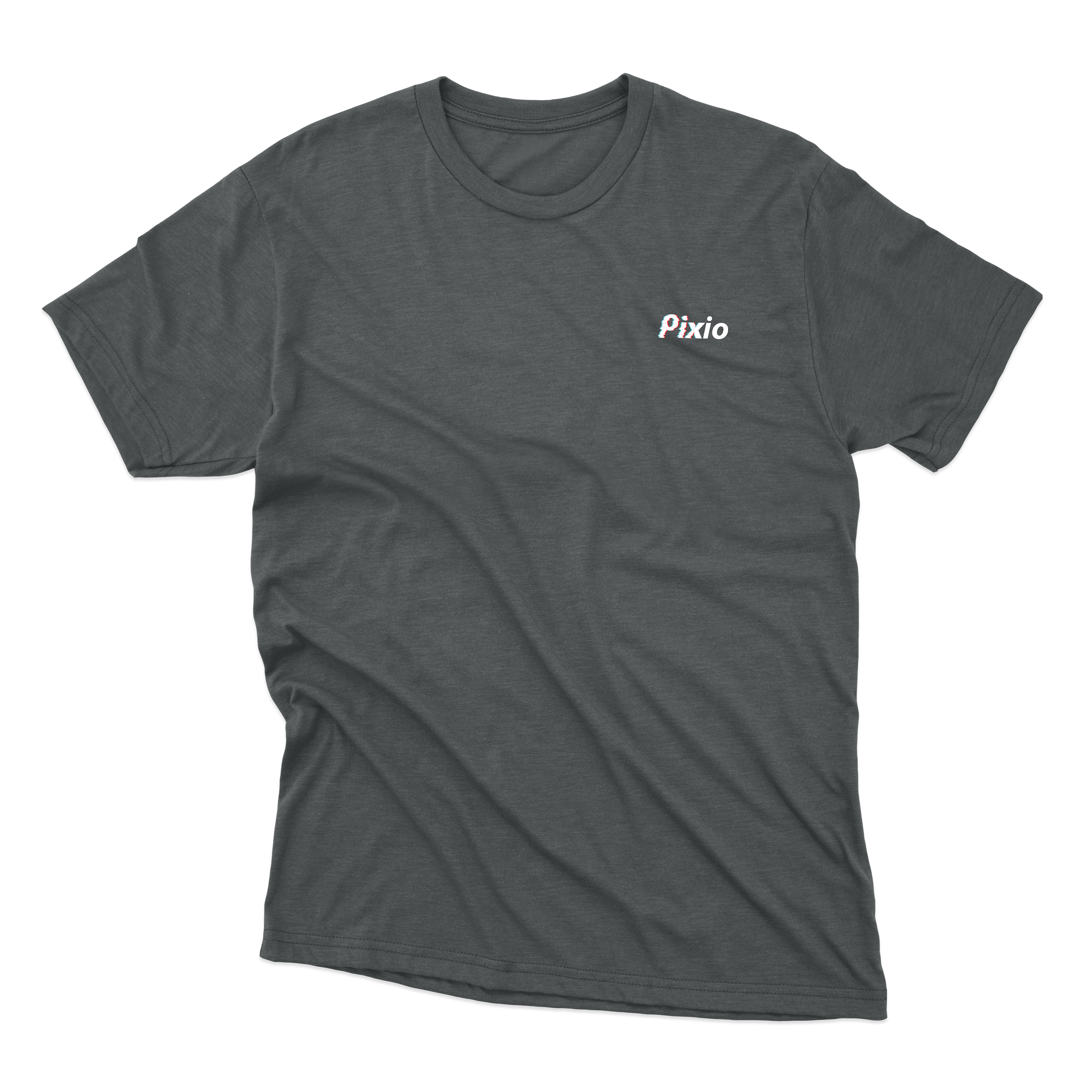 Glitch Logo T-Shirt: White Graphic on Gray