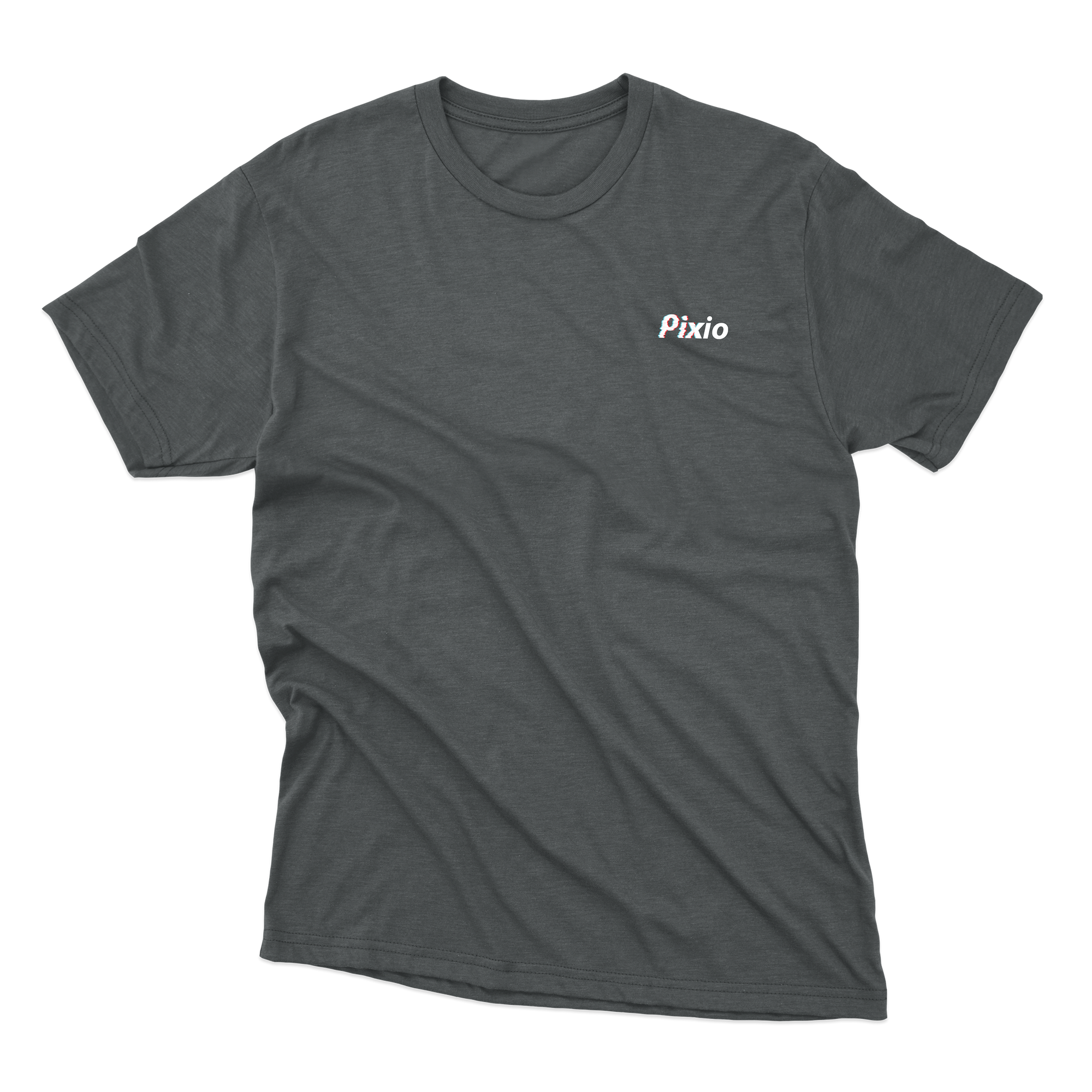 Glitch Logo T-Shirt: White Graphic on Gray