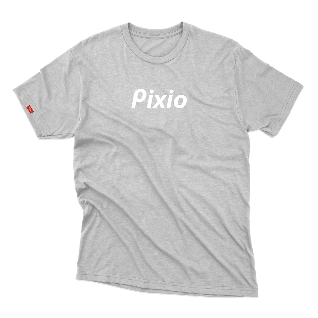 Logo T-Shirt: White Graphic on Heathered White