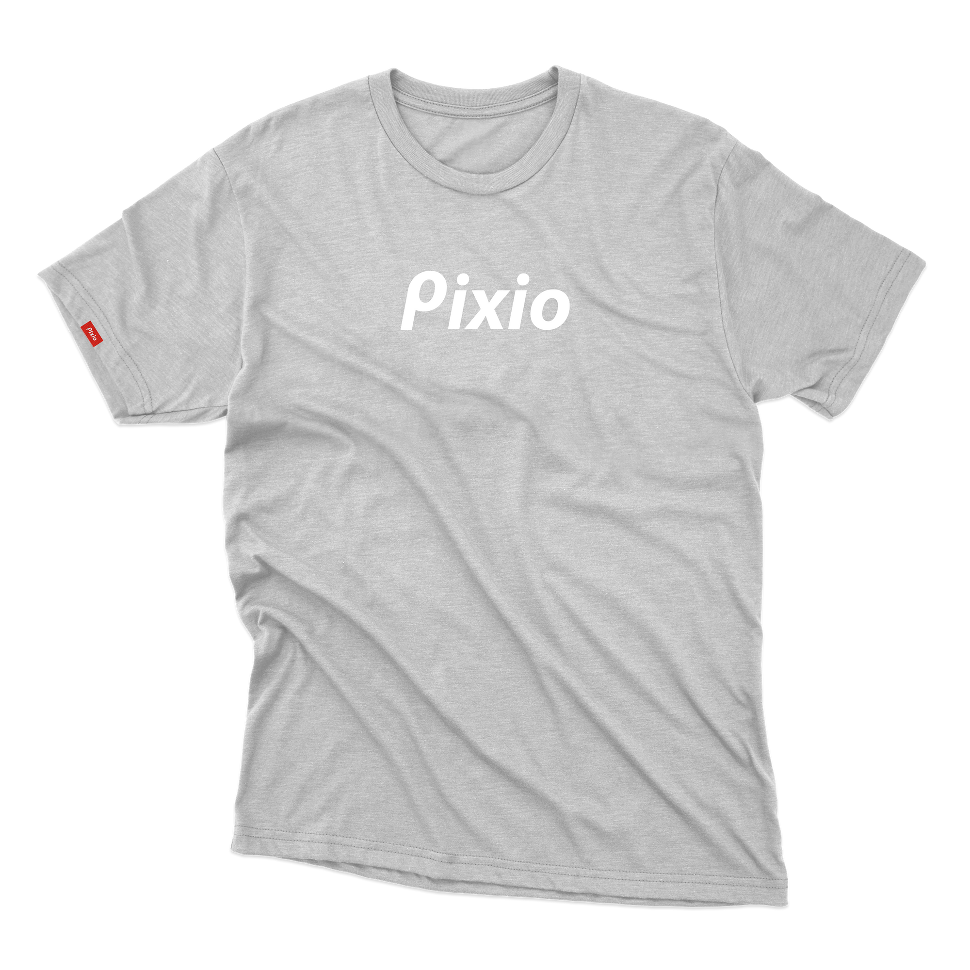 Logo T-Shirt: White Graphic on Heathered White