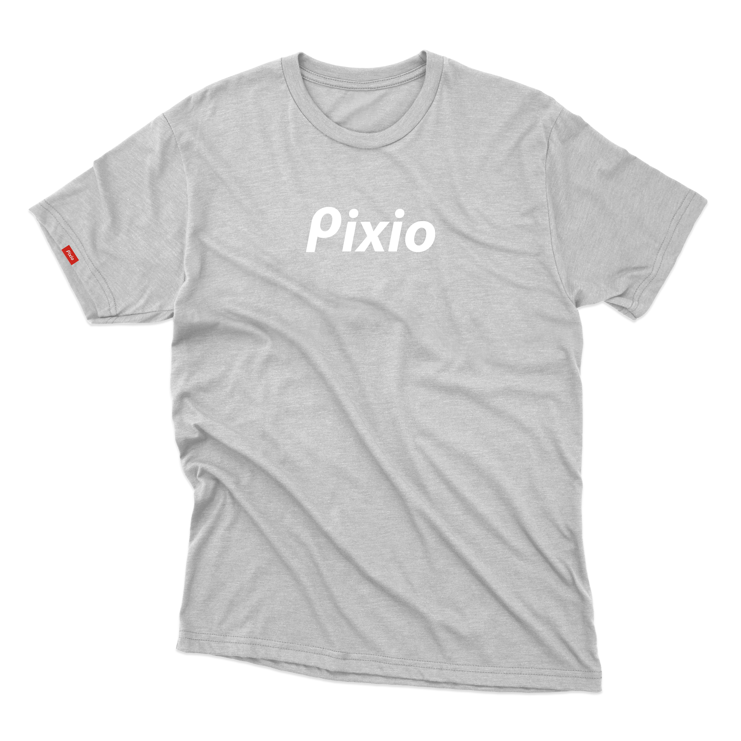 Logo T-Shirt: White Graphic on Heathered White