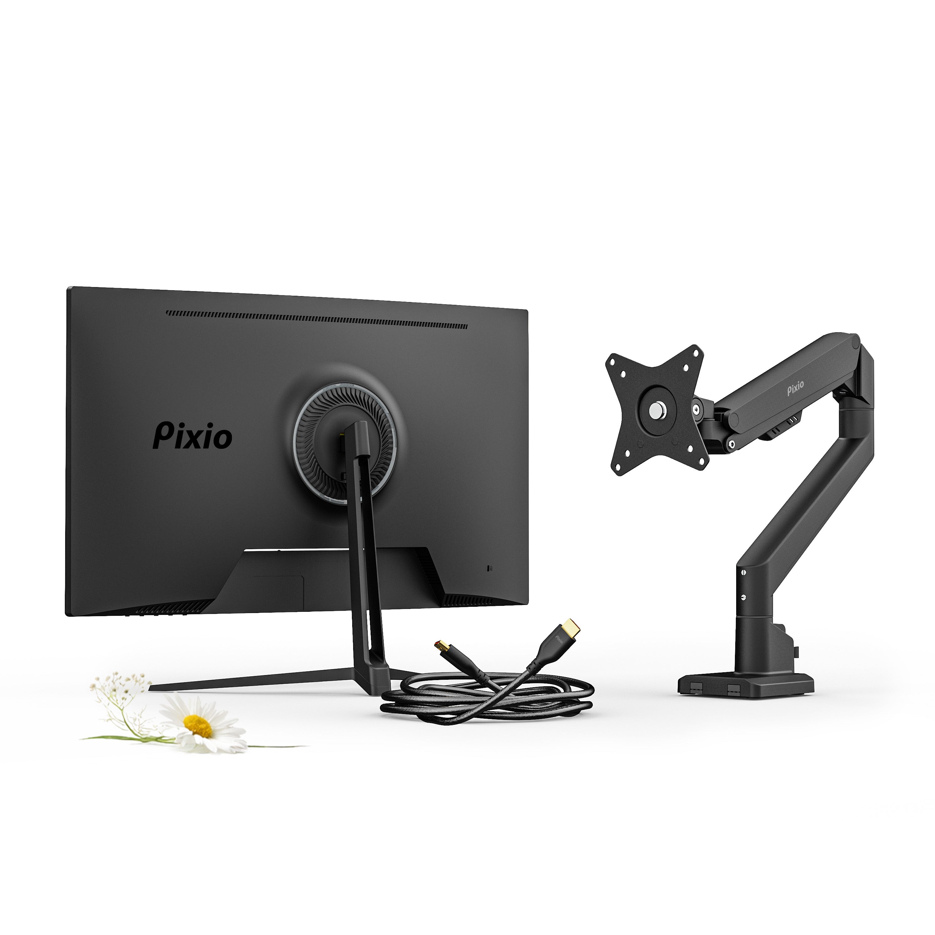 PX246 Wave Bundle: Includes Monitor Arm + Accessories – Pixio