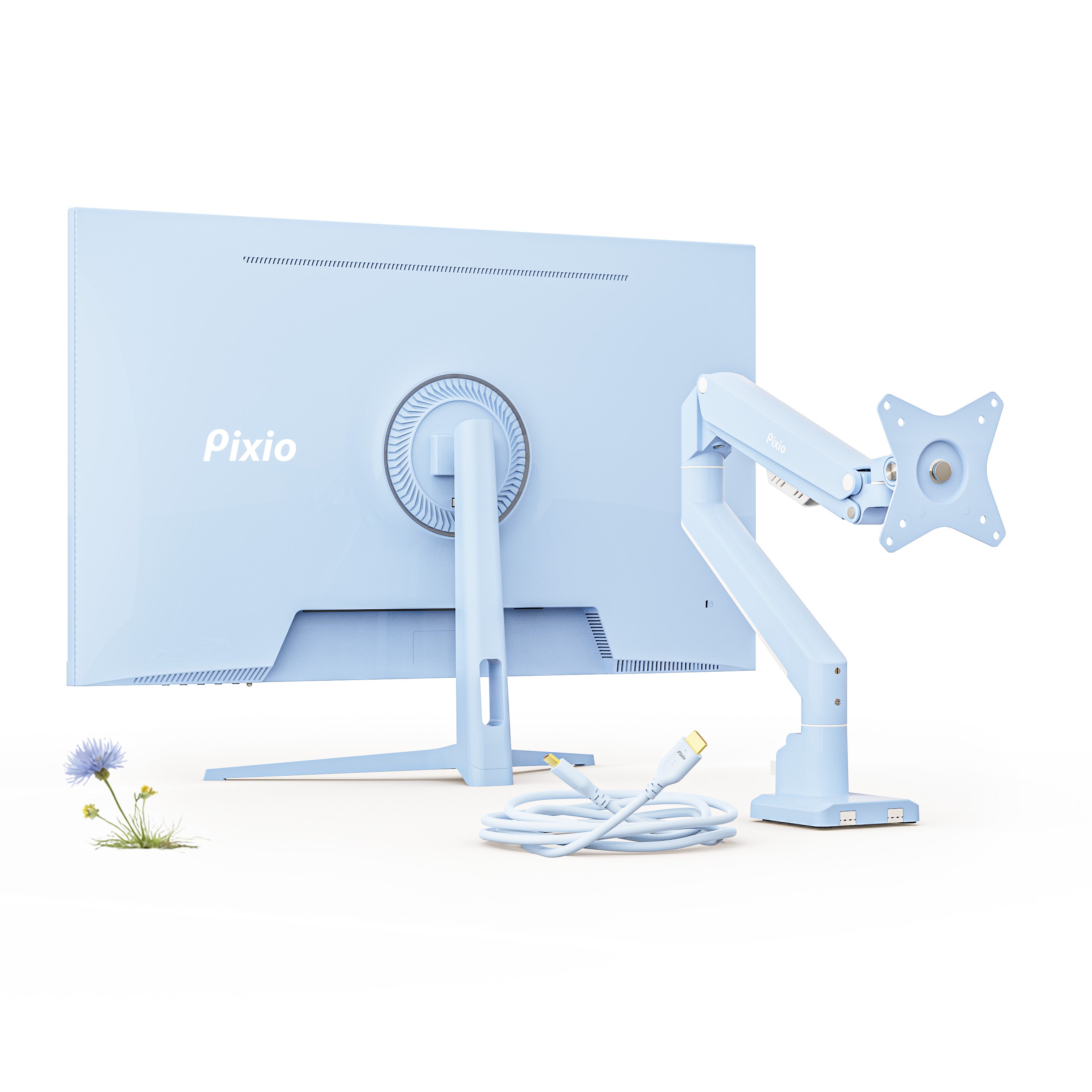 PX32U Wave Bundle: Includes Monitor Arm + Accessories