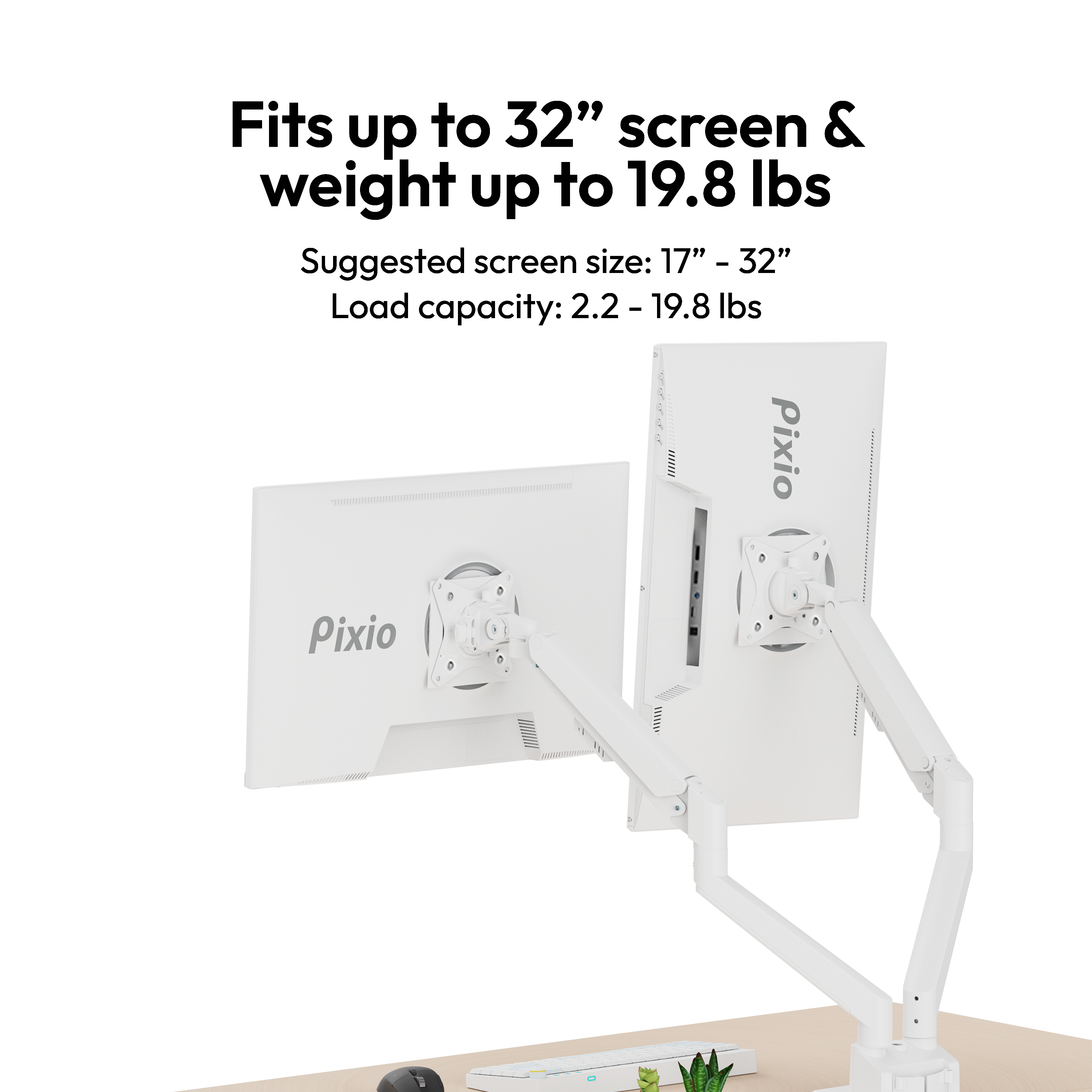 PS1D Wave Premium Dual Monitor Stand