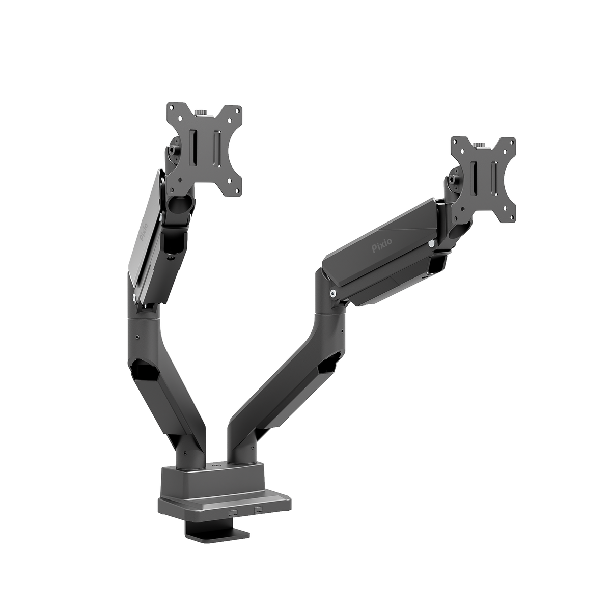 Pixio PS2D | Premium Dual Monitor Gas Powered Spring Arm Stand Pixio PS2D | Premium Dual Monitor Gas Powered Spring Arm Stand