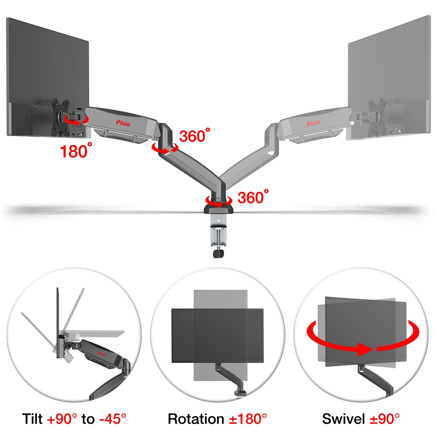 PS1D Dual Monitor Arm Mount - Certified Refurbished